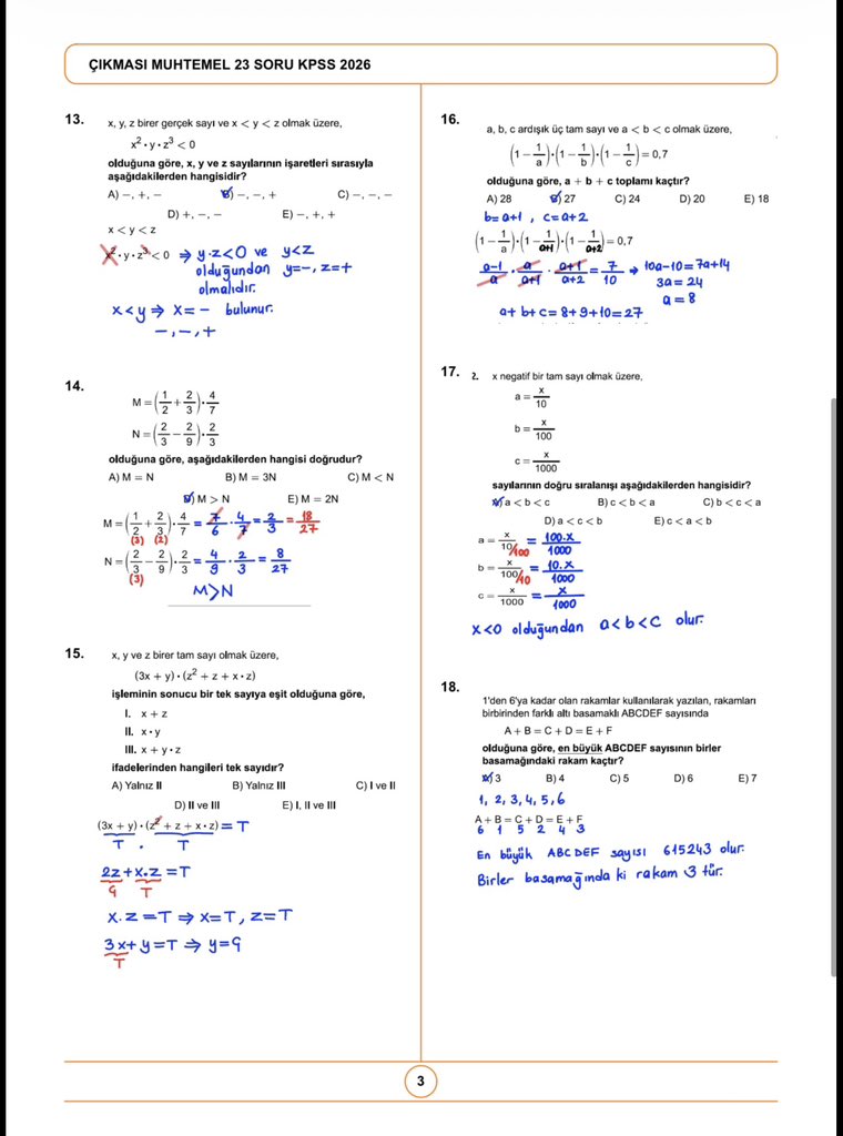 mf_matematik's tweet photo. ÇIKMASI MUHTEMEL 23  SORU
KPSS 2026
+4 NET https://t.co/oawECc4oHQ