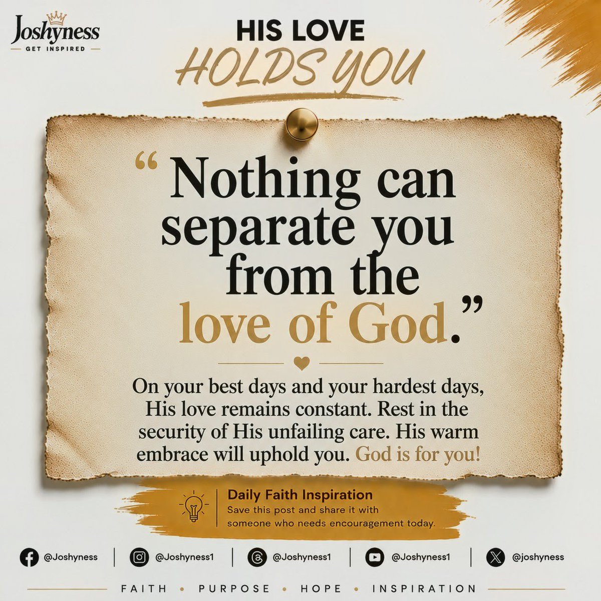 Joshyness's tweet photo. Let His love hold you https://t.co/fMsu8cwmXa