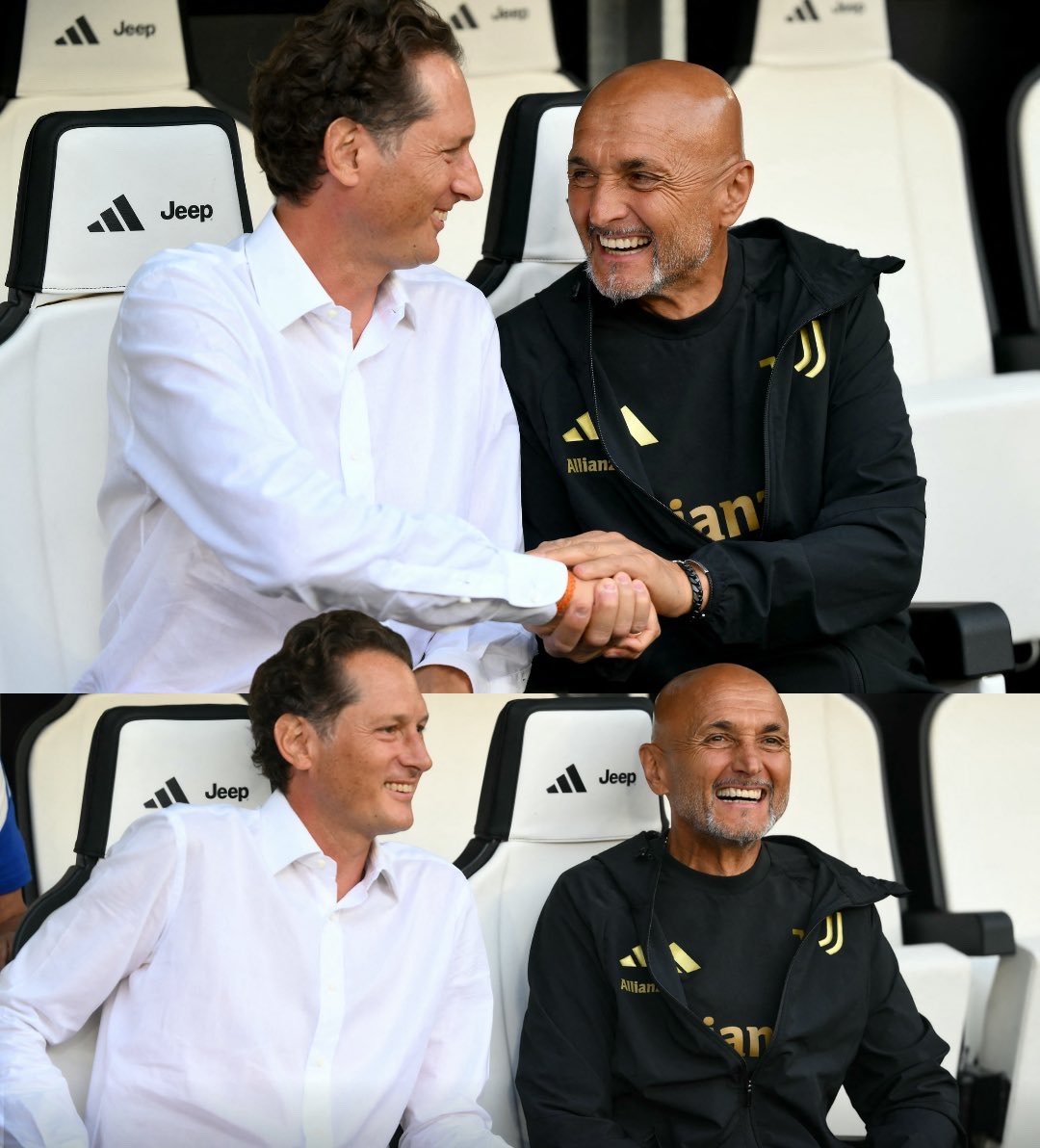 JuveCoaches's tweet photo. لوتشيانو سباليتي رفقة جون إلكان خلال مباراة اليوم 😁🤍🖤 https://t.co/OKtgvSI3Go