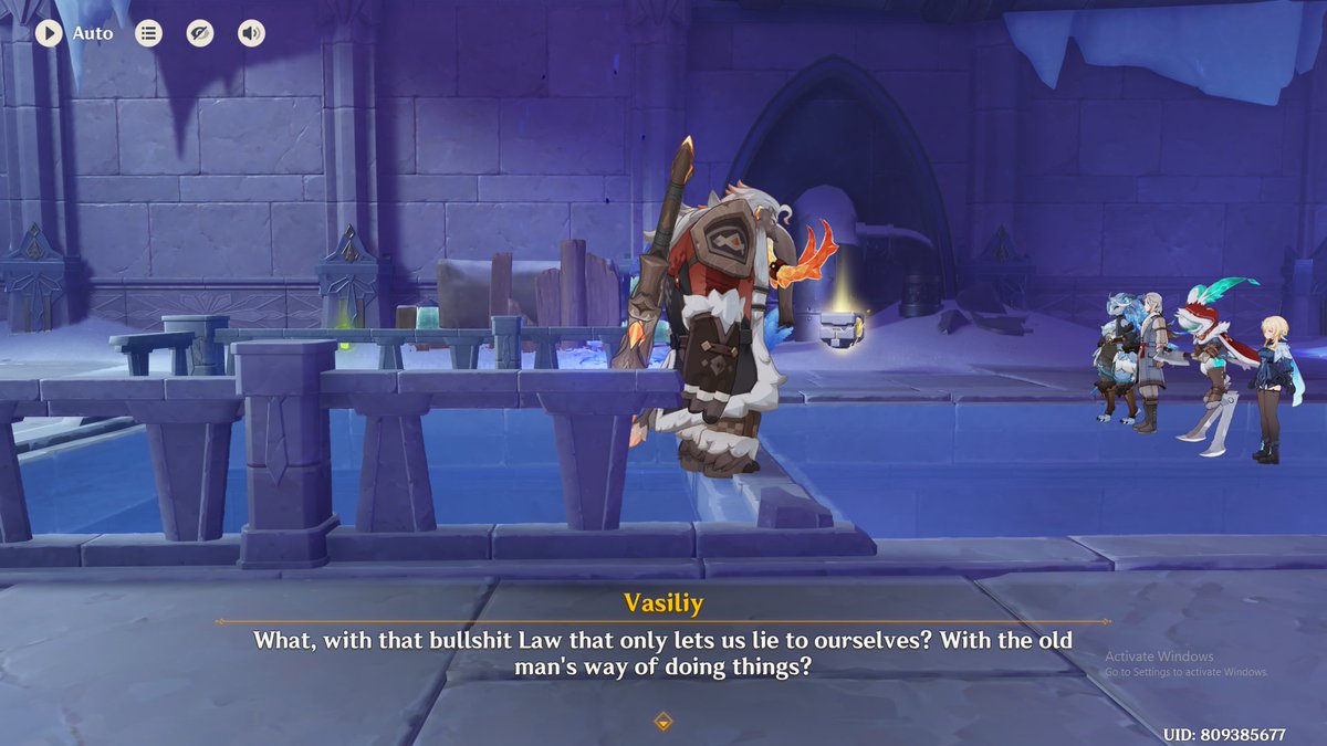 violettely_'s tweet photo. is this the first time genshin put a curse word in the dialogue wtf https://t.co/bMlH6Udhxc