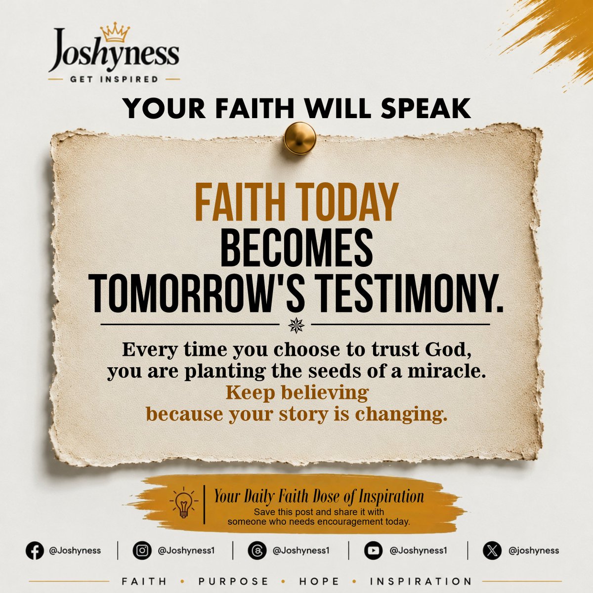 Joshyness's tweet photo. Let your faith speak https://t.co/JEHs4J4HGg
