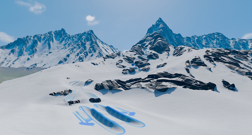 MastTwentySix's tweet photo. Screenshots of complete terrain for Overture (first track in work-in-progress Snowboarding game) minus trees and props. https://t.co/kchG5UxyZL