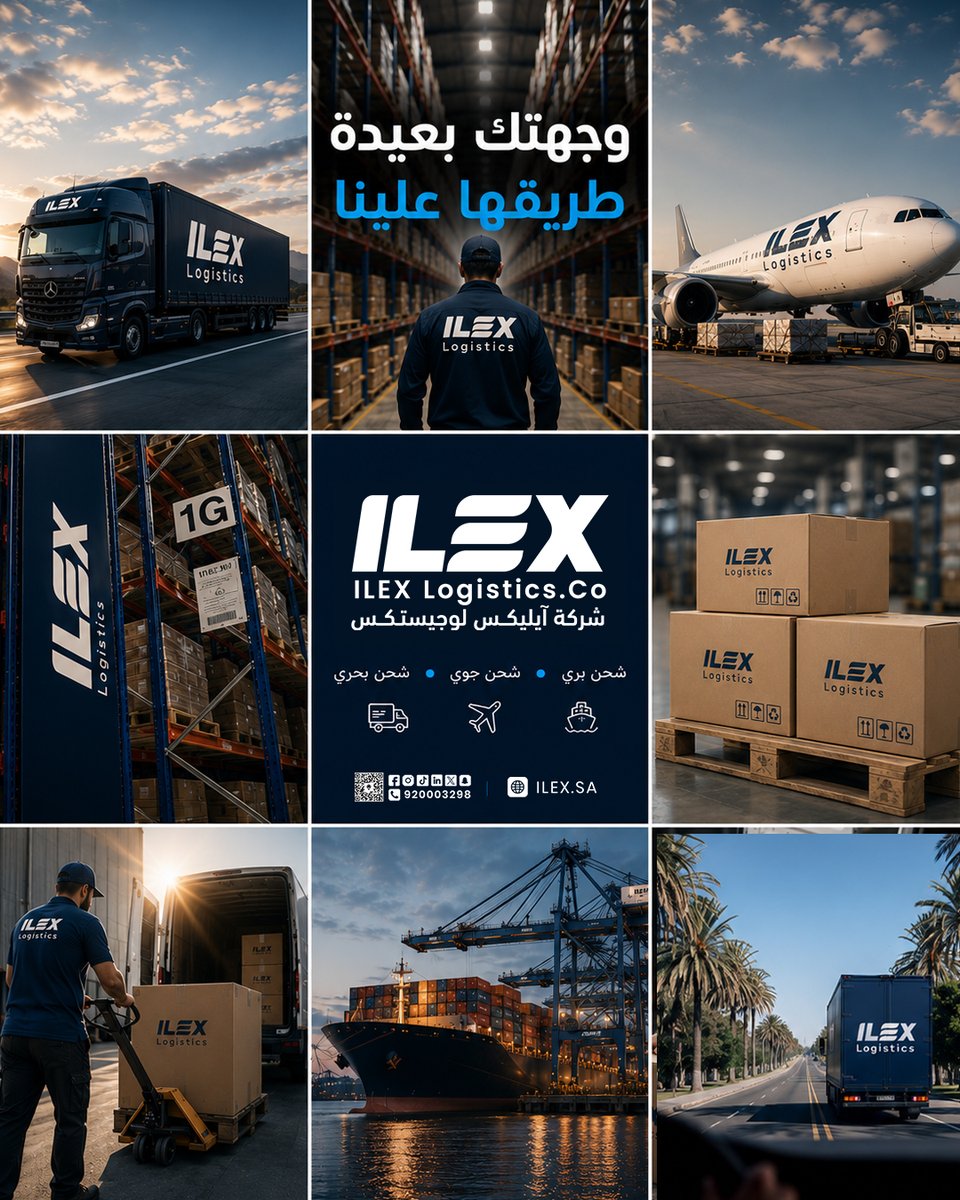 ILEX_KSA's tweet photo. وجهتك بعيدة… بس هل لازم تكون الشحنة معقّدة؟ 🌍

من أول نقطة استل��م إلى وجهتها النهائية، نوفّر لك حلول شحن مصممة لتسهّل حركة تجارتك وتخليك أكثر تحكّمًا في كل خطوة.

برّي، بحري، وجوي — حلول لوجستية تساعد شحنتك توصل بثقة، مهما كانت وجهتها.

خلّ لوجستيات شحنتك علينا، وركّز أنت على نمو تجارتك.

📞 920003298
🌐 https://t.co/YICpt2xIvT
#ILEX #ILEXLogistics #شحن_دولي #شحن_جوي #شحن_بحري #شحن_بري #الخدمات_اللوجستية #سلاسل_الإمداد #السعودية