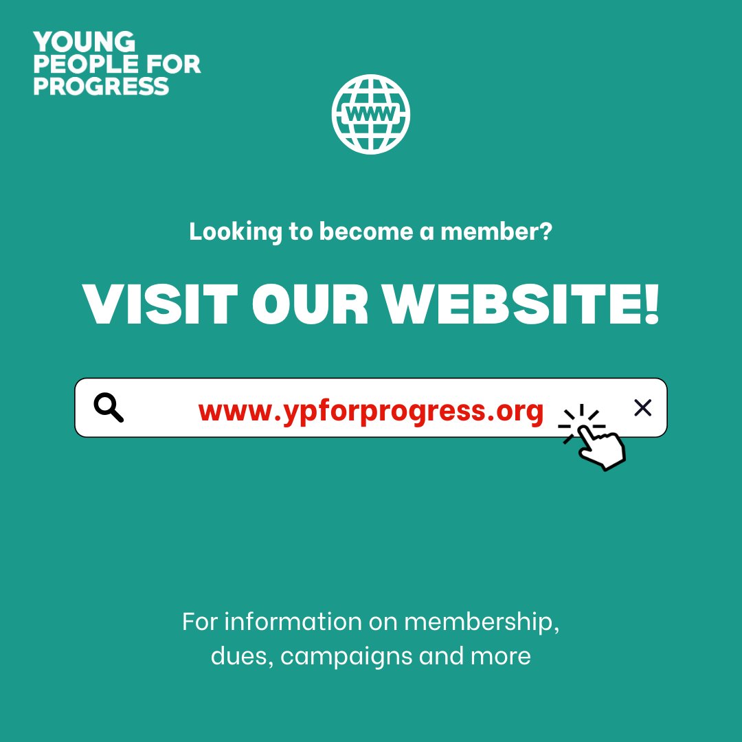 ypforprogress's tweet photo. Interested in membership, donations, or looking for more information on our campaigns? Visit our website! Head to https://t.co/YEuYYPxdYe or click the link in bio. https://t.co/imBLm1wH1L
