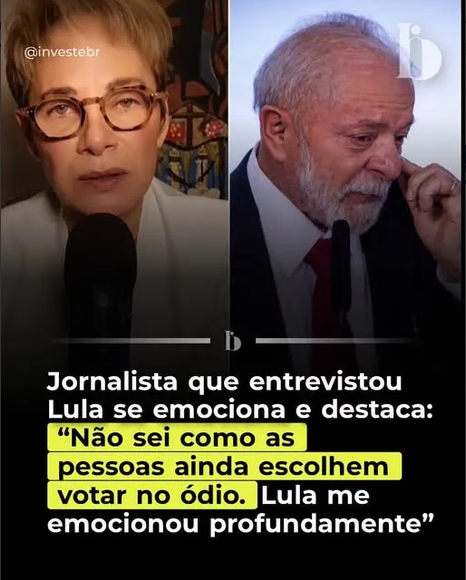 ribeirotrilhas's tweet photo. A jornalista Edna Gomes afirmou que se emocionou ao ouvir o presidente Lula falar sobre “Não Inviabilize”. O momento mostrou um lado mais sensível do presidente. Edna disse ter  chorado e destacou a forma como Lula demonstrou  preocupação com pessoas que enfrentam dificuldades. https://t.co/mu3OD8KAVs