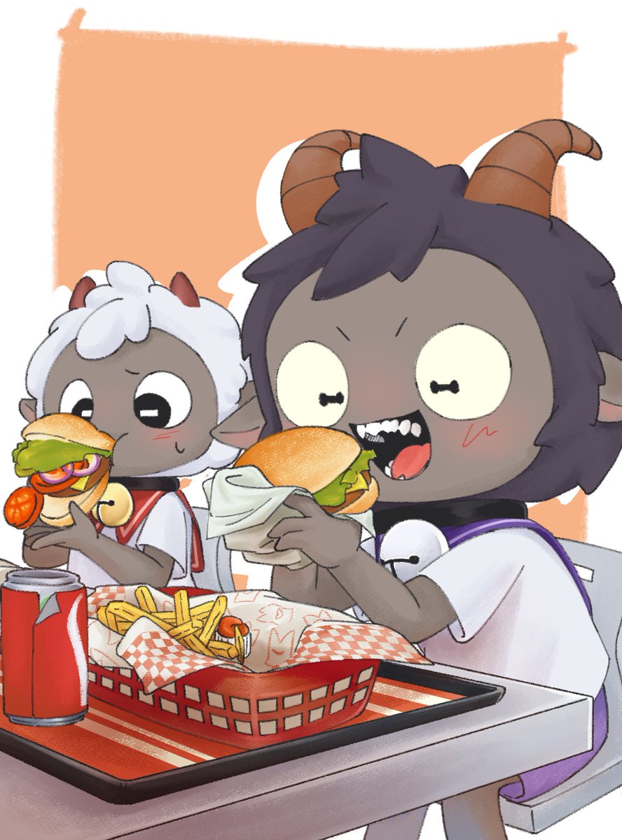 emptyseashell_'s tweet photo. 🍔

#cultofthelambfanart https://t.co/3dASe1nhRk