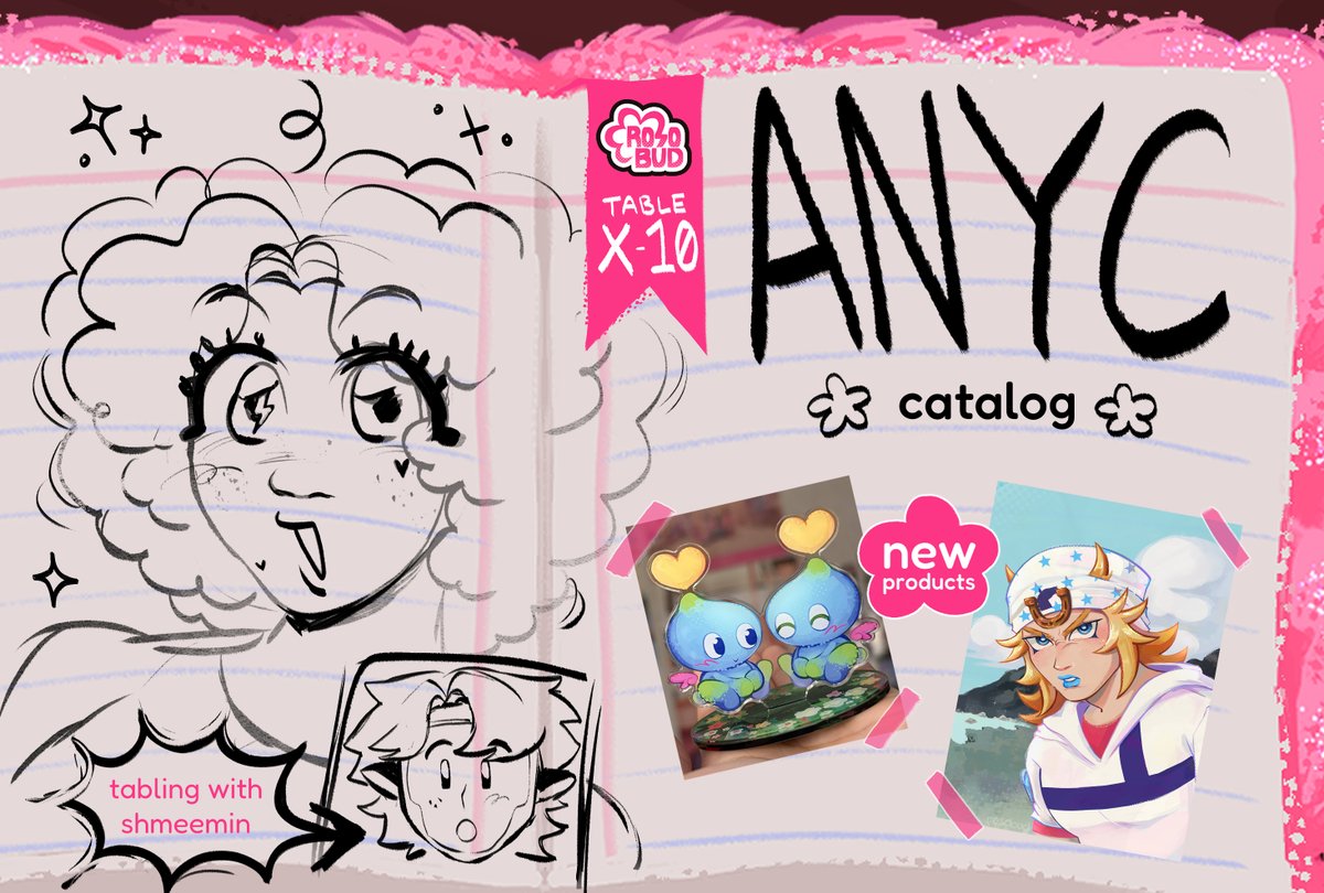 rosobud's tweet photo. 💖ANYC CATALOG💖
It's my first time at #anyc !! Come find me at table X10 !! Sharing with the epic shmeemin !!

 💭20-23 Aug
#animenyc2026 #anyc2026 https://t.co/2y49BBcOas