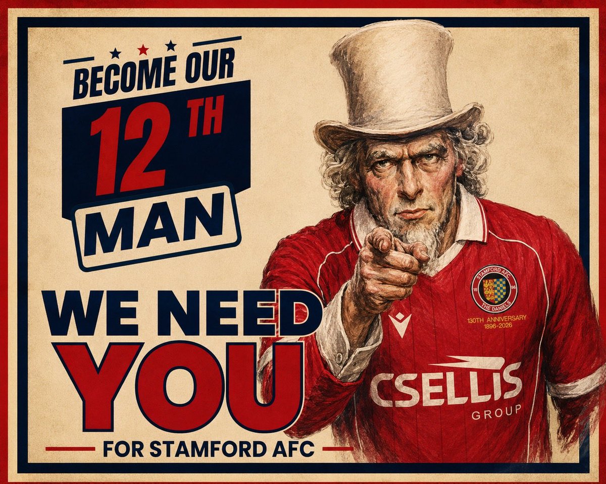 StamfordAFC1896's tweet photo. 🔥 BE THE 12TH MAN. BACK THE BOSS. BUILD THE SQUAD. 🔥

Want to make a difference at Stamford AFC? 

The 12th Man Fund gives every supporter the chance to win cash while directly helping strengthen the squad. 💷💪

🎟️ Join with a one-off donation or monthly subscription
💰 50% of all funds goes into regular cash prize draws
⚽ The other 50% goes straight into the manager’s playing budget

More supporters. More investment. More ambition.

This season, don't just watch from the stands….BECOME OUR 12TH MAN. ❤️

👉 JOIN NOW: https://t.co/HFvRYRXWIV
👉 Or sign up via the ‘More’ tab on Fanbase

Every contribution counts. Every supporter matters.

#StamfordAFC #12thMan #UpTheDaniels #BackTheBoss