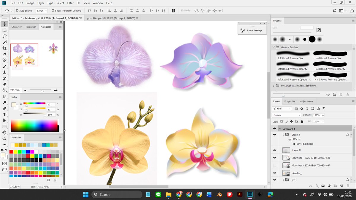 udangsunda's tweet photo. day 12 learning illustration in Ps w/ drawing pen

today i can only draw two orchids and that's it :D
#progressstilaprogress
#illustrationㅤ https://t.co/2HNMf6LbUm