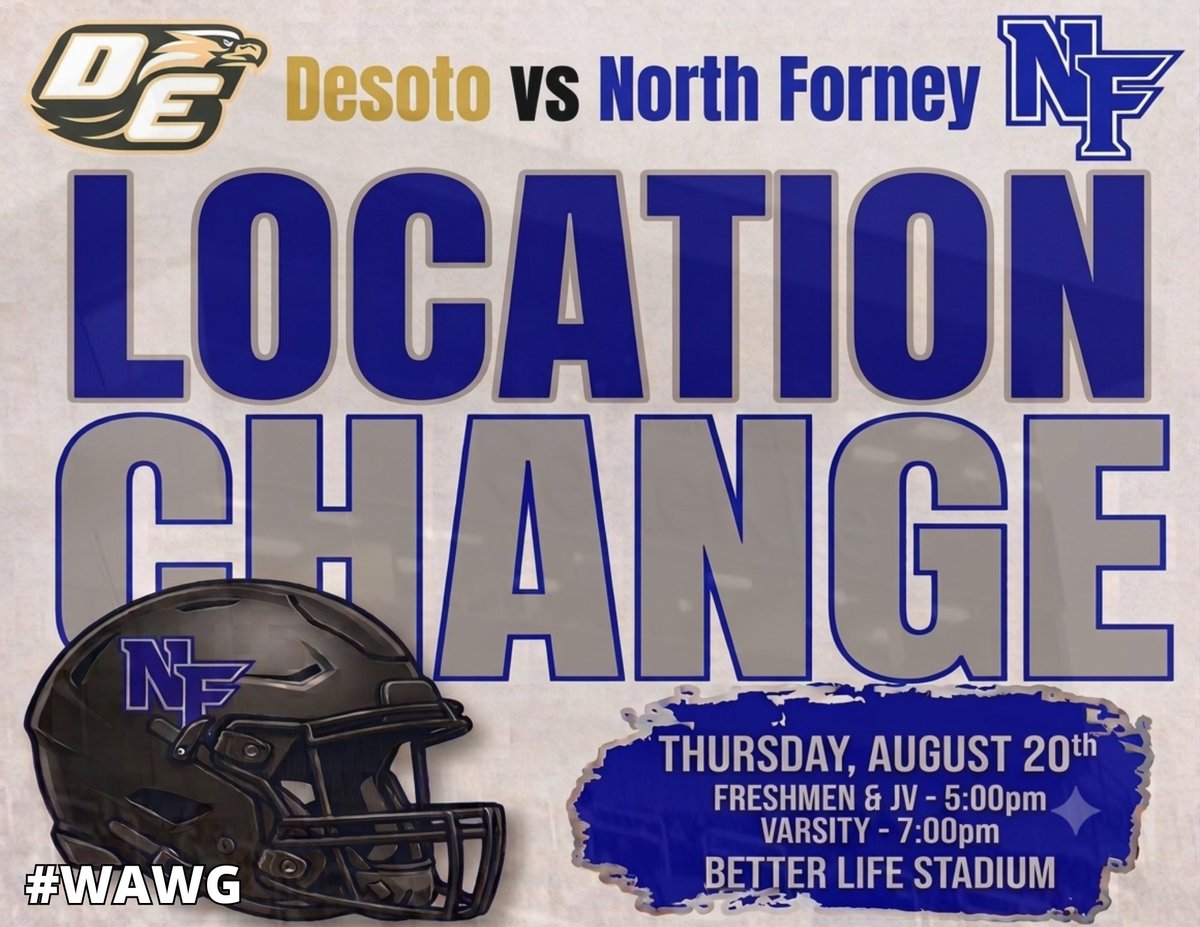 NFHS_FALCONS's tweet photo. Scrimmage Location Change!  #WAWG https://t.co/2WUjApQTO8