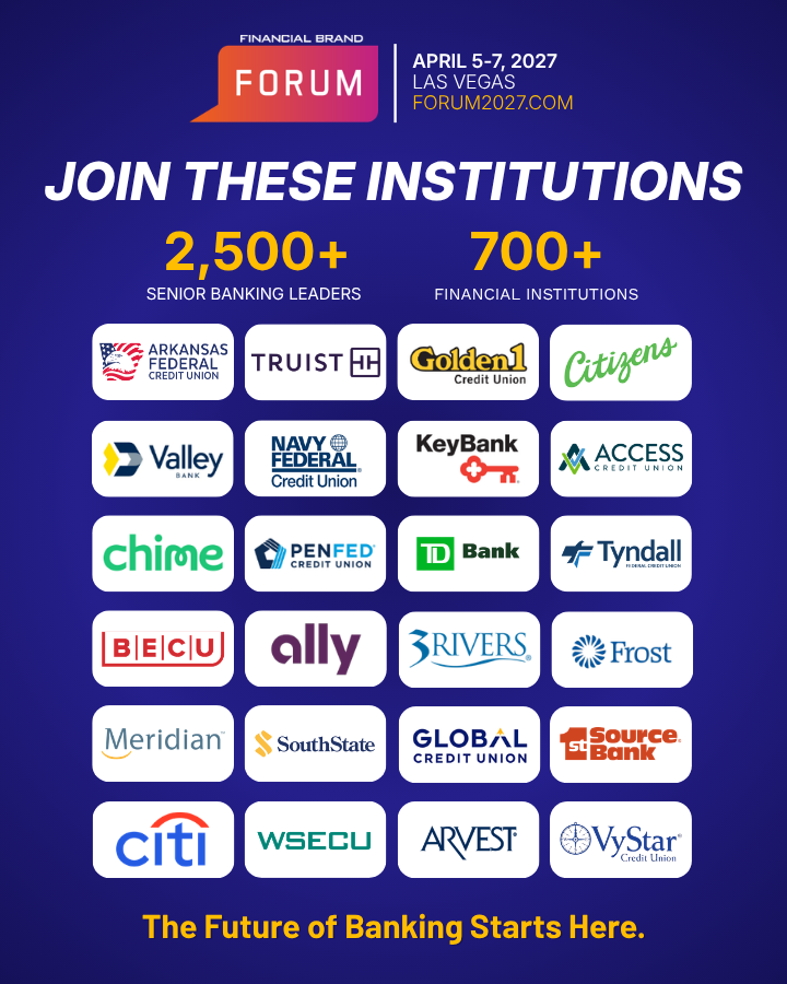 FinancialBrand's tweet photo. Hundreds of banking leaders have already registered for the Forum 2027!

They're joining a legacy of more than 10,000 executives who have relied on the Forum for big ideas, best practices, and proven strategies that fuel growth.

🎟️ Get your ticket today: https://t.co/gKid6fv9HP https://t.co/04IymheAdC