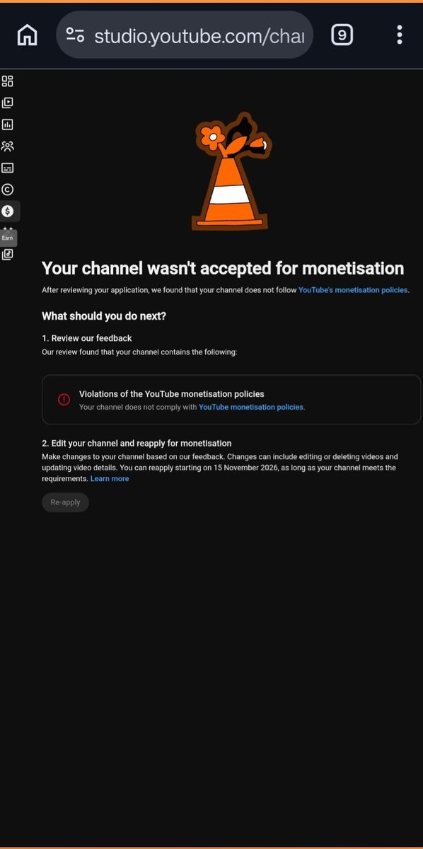 LifeStoryBr10's tweet photo. My channel consists of 100% original content. I have strictly followed all YouTube policies and even removed all videos containing watermarks. Despite this, my monetization request has been rejected twice. Please review my channel manually through a human reviewer @TeamYouTube https://t.co/OwZCpdICns