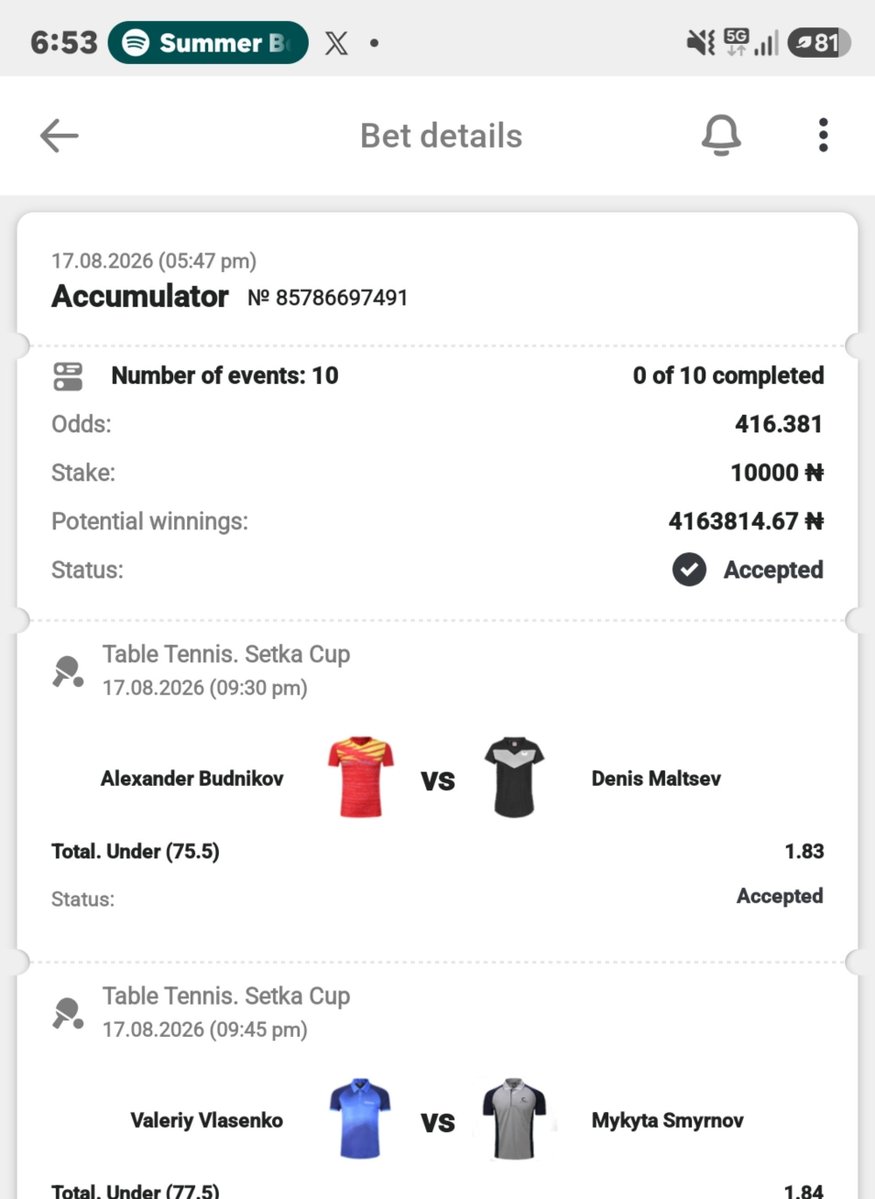 faithdey4youjor's tweet photo. ‼️Our usual 9:30pm - 11:25pm Tennis Tips strategically picked again🔥🔥We did 1243 Odds, cut One, 4 days ago👌

‼️The game below is for both #PARIPULSE & #LUCKYPARI Users, Tap more below for Full Codes on both bookies💪👇👇

STARTS 9:30 PM🔥Play Fast !!!

‼️👇FOR LUCKYPARI USERS👇‼️

‼️#Luckypari Reg link: https://t.co/4JZrio4MLn
💥Promo code: Faith
💥App: https://t.co/ekiJm1ezyD

🥏Total Under
💨 FJUGT - 416 odds
💨 MBQGT - 231 odds
💨 PARGT - 100 odds
💨 P1SGT - 29 odds

🥏1st Set Under
💨 5KAJT - 550 ODDS
💨 5QCJT - 183 ODDS
💨 L4DJT - 80 ODDS 
💨 RLFJT - 35 ODDS

---------------------------------

‼️👇FOR PARIPULSE USERS👇‼️

🔥STARTS 9:30 PM🔥Play Fast !!!

💥#Paripulse Reg. Link👉 https://t.co/jUY8OuHJ6d
💥PROMOCODE 👉 Faith

🥏Total Under
💨 4SVGT - 416 odds
💨 N5ZGT - 231 odds
💨 V6RHT - 100 odds
💨 M4SHT - 29 odds

🥏1st Set Under
💨 2Z7HT - 550 ODDS
💨 RYVHT - 183 ODDS
💨 3M8HT - 80 ODDS 
💨 YSYHT - 35 ODDS

‼️‼️STAKE HEAVY AND GOOD ON THESE GAMES, SURE BOOM TONIGHT😊🔥🔥🔥

🗣️Join Our Telegram👇
https://t.co/STUkXj5EfH

‼️ #DROP THAT #EMOJI #REACTION IF YOU'RE ACTIVE🔥🔥🔥
