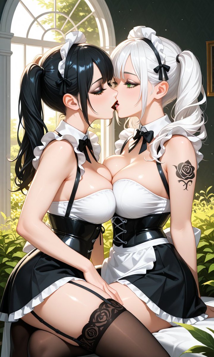 JuliakikoNSFW's tweet photo. Time for a naughty break for these cute maids 

#MaidMondayAI  by @CaptainMegu 

#Aiart #Aicutie #Aichallenge https://t.co/Dxo83X4BpS