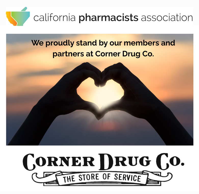 CAPharm's tweet photo. On Aug. 16, CPhA member Corner Drug Co. in Woodland was vandalized as part of a potential hate crime.

CPhA stands with Corner Drug Co. and the Woodland community. We condemn this cowardly attack and attempted intimidation. Hate has no place in our communities.

https://t.co/vwS4kk7lRS

@AsmAguiarCurry @sencabaldon @AsmChrisWard