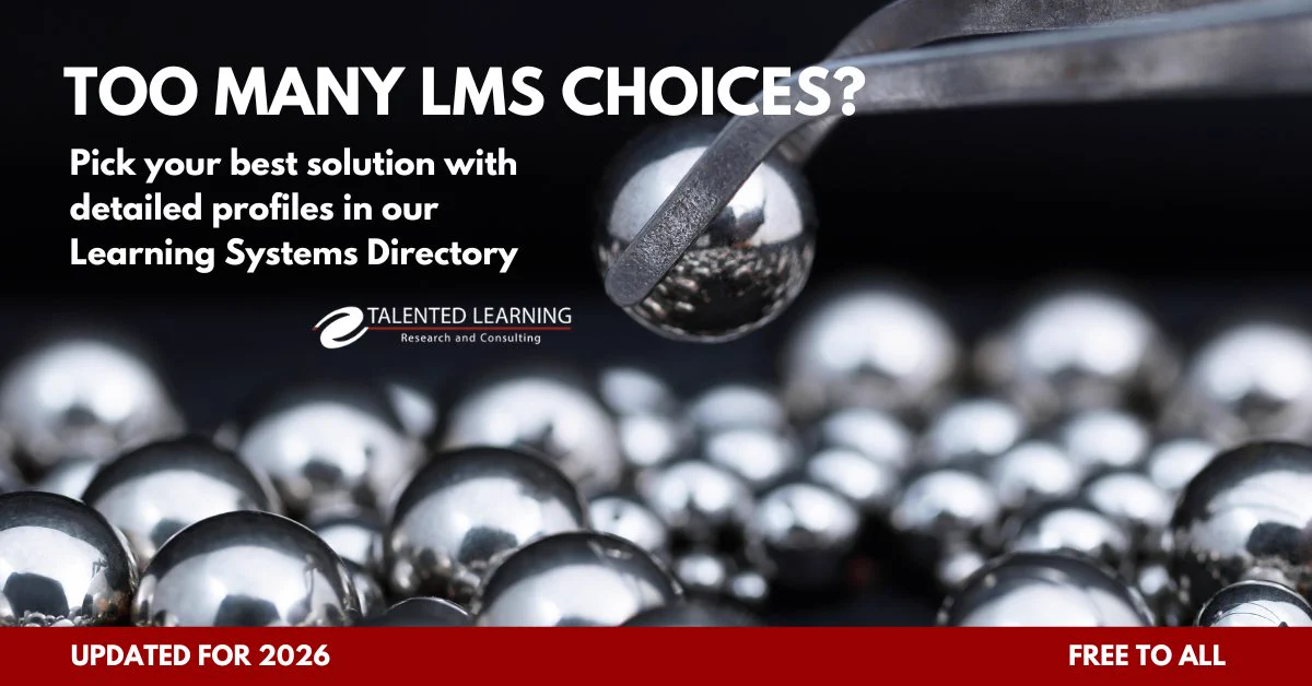 Say hello to a whole new way to research #learning #tech solutions!🔎 Our free #LMS directory lets you browse by category, compare vendors + dig into profiles of interest before you contact anyone.  Plus, each profile is vetted by Lead Analyst @JohnLeh ➡️
https://talentedlearning.com/learning-systems-directory/