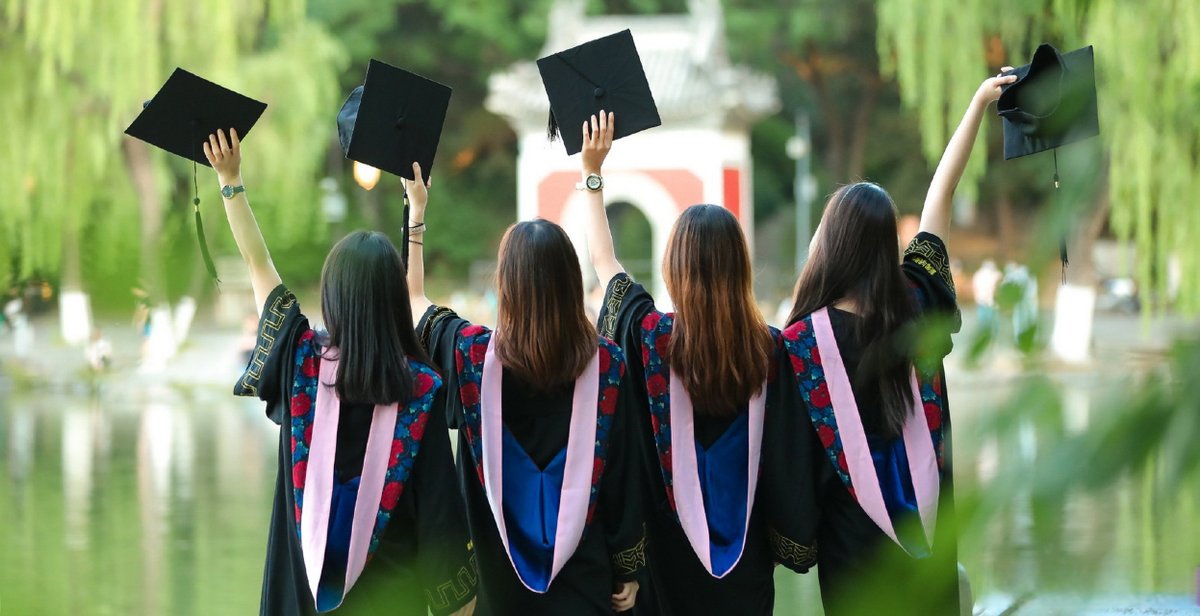 VictorFidel19's tweet photo. Graduation cap toss under golden sky  Every laugh, late-night study cram, and kind moment here made this. Proud of us, class of 2024—our story starts now! https://t.co/58xfo3qxJp