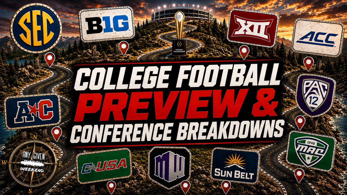 AnyGivenWeeknd's tweet photo. LIVE SHOW TONIGHT 
College Football Preview &amp; Conference Breakdowns
- College Football Preseason Storylines
- Team Previews
- Conference Breakdowns 

Live on YouTube at 7pm
#collegefootball #liveshow #cfb27 #podcastshow #livestream https://t.co/R5SUJIsikZ