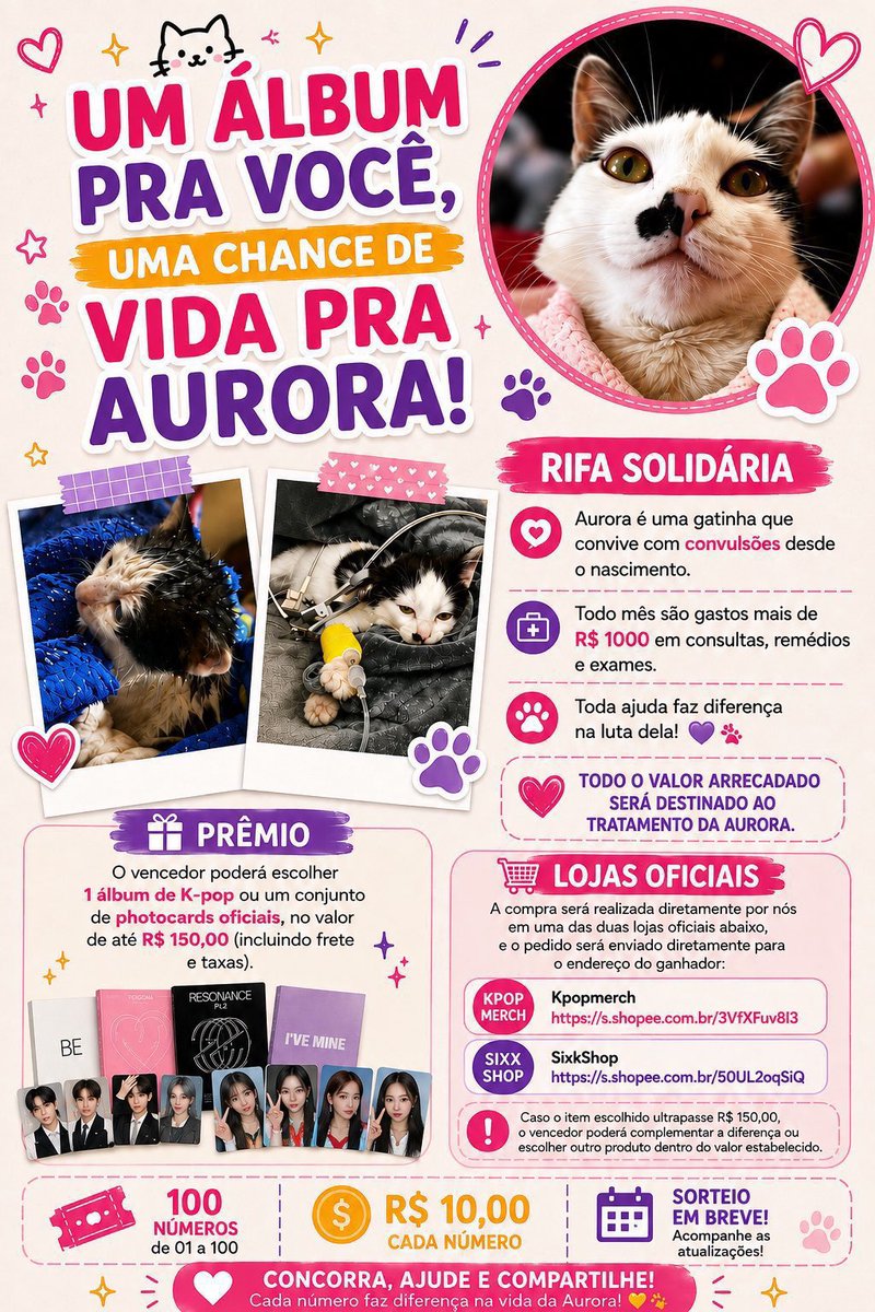 sonzapetsch's tweet photo. Rifinha atualizada 🩷 Obrigada por tudo gente! Aurorinha está sem crises desde que voltou do hospital 🥹 estou tentando terminar essa rifinha pq logo preciso começar uma nova pra castração dela 🙏 infelizmente fui demitida então apertou bastante 😢 

🔑: auroracalvinha@gmail.com https://t.co/GjdupavjGF