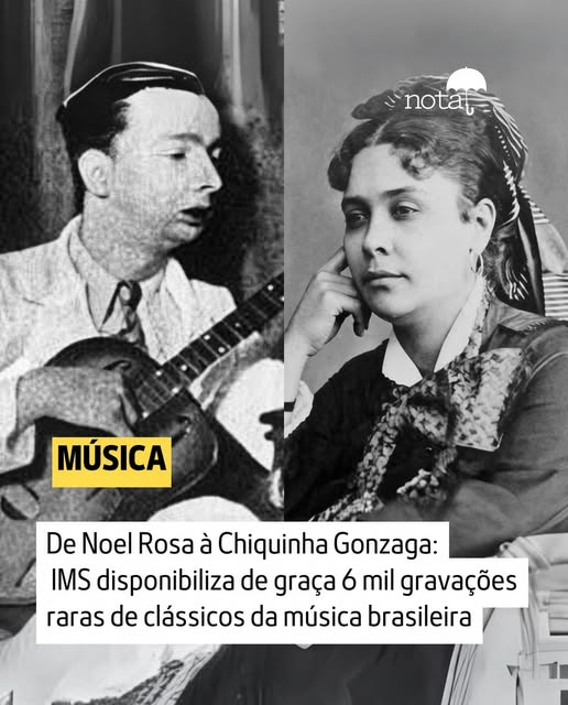 jornalnota's tweet photo. O  IMS - Instituto Moreira Salles disponibilizou mais de 6 mil gravações da música brasileira em domínio público para download gratuito.

As obras integram a plataforma Discografia Brasileira, um projeto que mapeia fonogramas registrados entre 1902 e 1964, reunindo quase 47 mil áudios digitalizados até o momento.

As gravações disponibilizadas pertencem a compositores cujas obras já se encontram em domínio público, ou seja, lançadas há pelo menos 70 anos e com autores falecidos há mais de sete décadas.

Entre os nomes destacados estão ícones da música brasileira, como Chiquinha Gonzaga, Ernesto Nazareth, João Pernambuco, Noel Rosa e Francisco Alves, cujas criações marcaram época e seguem influenciando gerações.

Leia a matéria completa:
https://t.co/AZgheKdrNN
