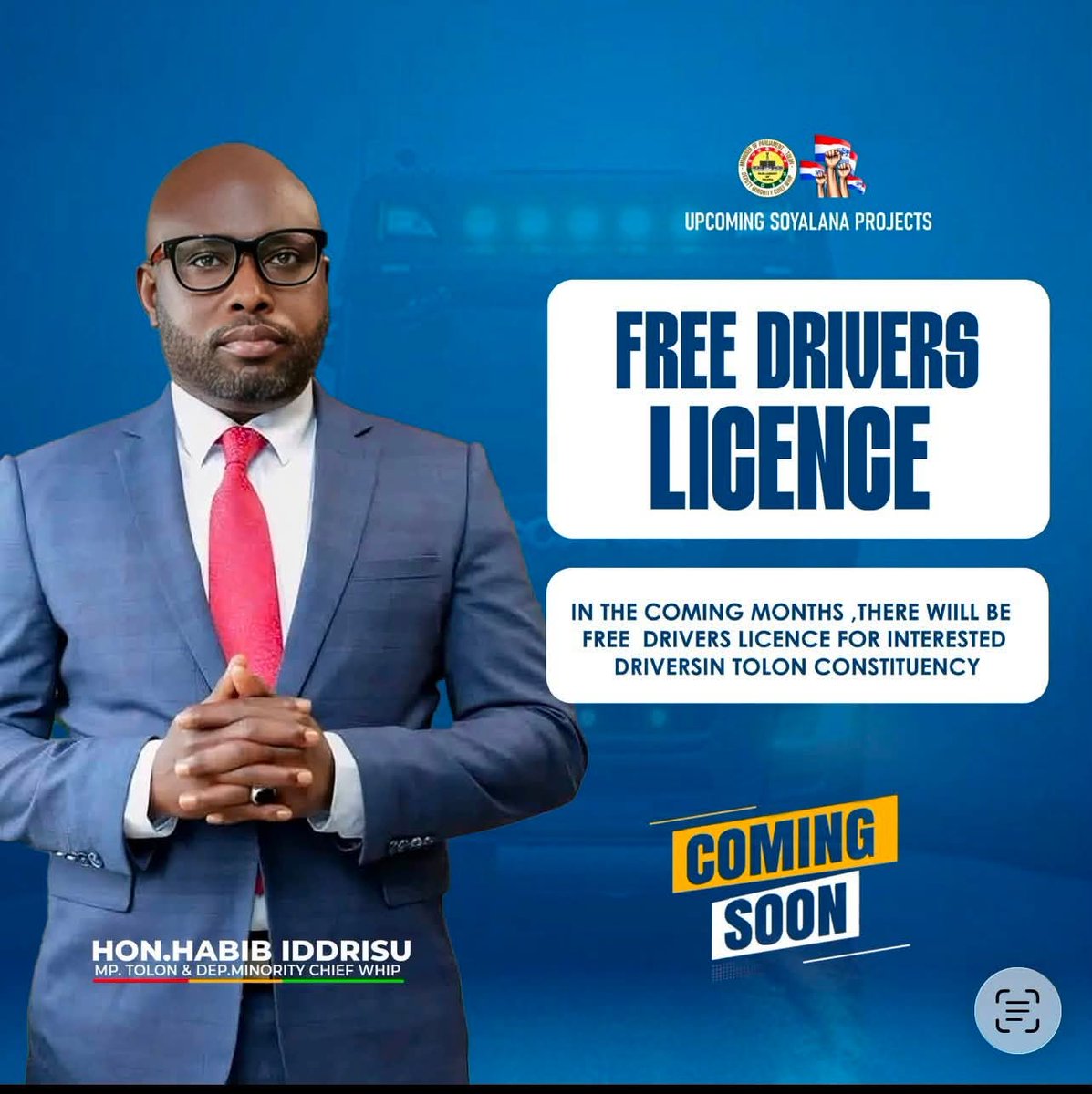 NPPDAILY's tweet photo. Hon. Alhaji Habib Iddrisu, Deputy Chief Whip, is set to distribute laptops to teachers under the “One Teacher, One Laptop” initiative, provide free driver’s licences, and commission a new ICT Centre in the Tolon Constituency.

More details coming soon! https://t.co/7V1kcRKip0