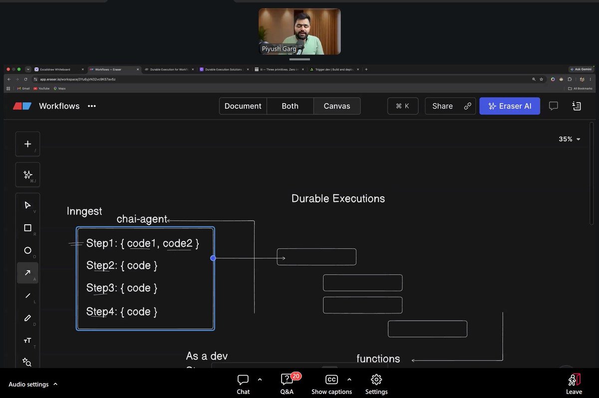 adiitya90's tweet photo. In today's GenAI class we learn about inngest, it's workflow and where to use it by @piyushgarg_dev sir and @Hiteshdotcom sir
- Why we need inngest
- What problem it solved
- How to use it in our project https://t.co/ti0Dg5TlSH
