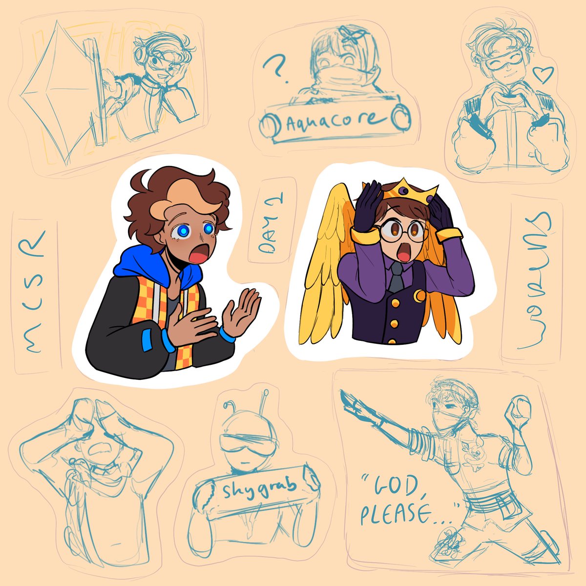 TimelyRekrap2's tweet photo. 82 - MCSR Worlds Day 1 stickers (unfinished) 
🟣 https://t.co/Lp98nq4vdb