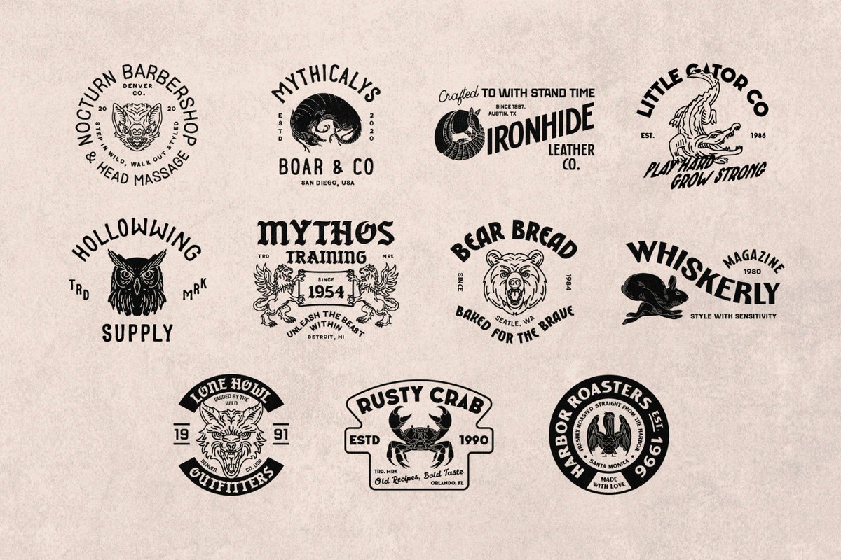 marketorecom's tweet photo. Beast Logo &amp; Emblem Pack
By skillinesupplyco
🔗https://t.co/3PZkBo50OE https://t.co/flUWYAFmP5