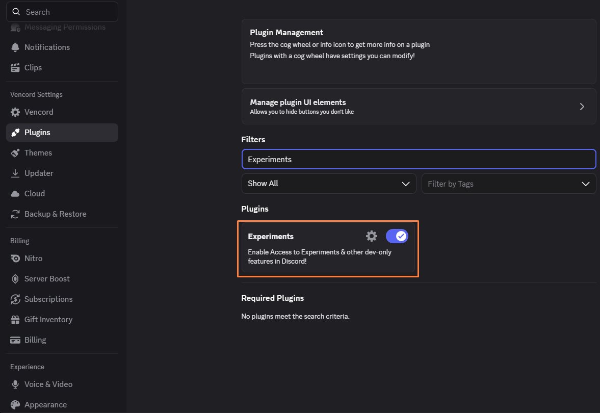 CelesteWorksVT's tweet photo. ⚠️ Atualização!

Vale ressaltar que, pra quem utiliza Vencord/Vesktop, basta ir em Plugins > ativar o Experiments, ir em Experiments e desativar o 2026-08-video-guard selecionando a variante "Not Eligible".

Não é necessário utilizar VPN neste caso. https://t.co/twtmnNgymd