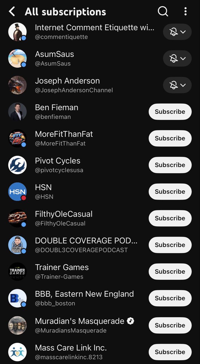 gonkoSSBM's tweet photo. Someone wanna tell me why @YouTube keeps subscribing me to channels I have never interacted with? Removed at least a dozen today when my ‘subscriptions’ page was overflowing with garbage I know for a fact I shouldn’t be subbed to. https://t.co/WduXrhqwZ0