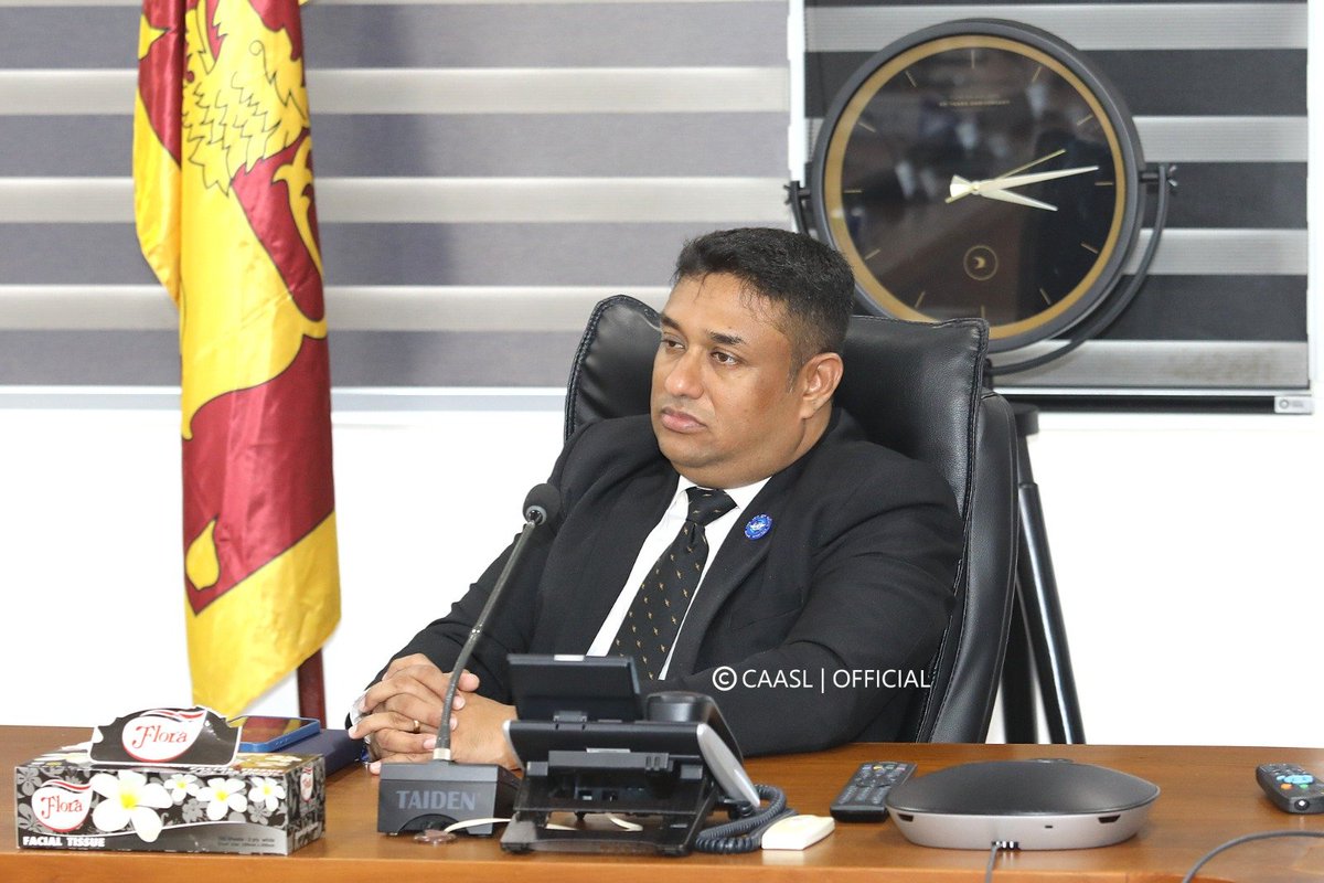 caaslofficial's tweet photo. The newly elected Executive Committee of SLAAR paid a courtesy visit to CAASL and met with DGCA Capt. Daminda Rambukwella and senior officials to discuss stronger collaboration and continued support for Sri Lanka’s aviation industry.

#CAASL #SLAAR #AviationSriLanka https://t.co/HkIZjp015I