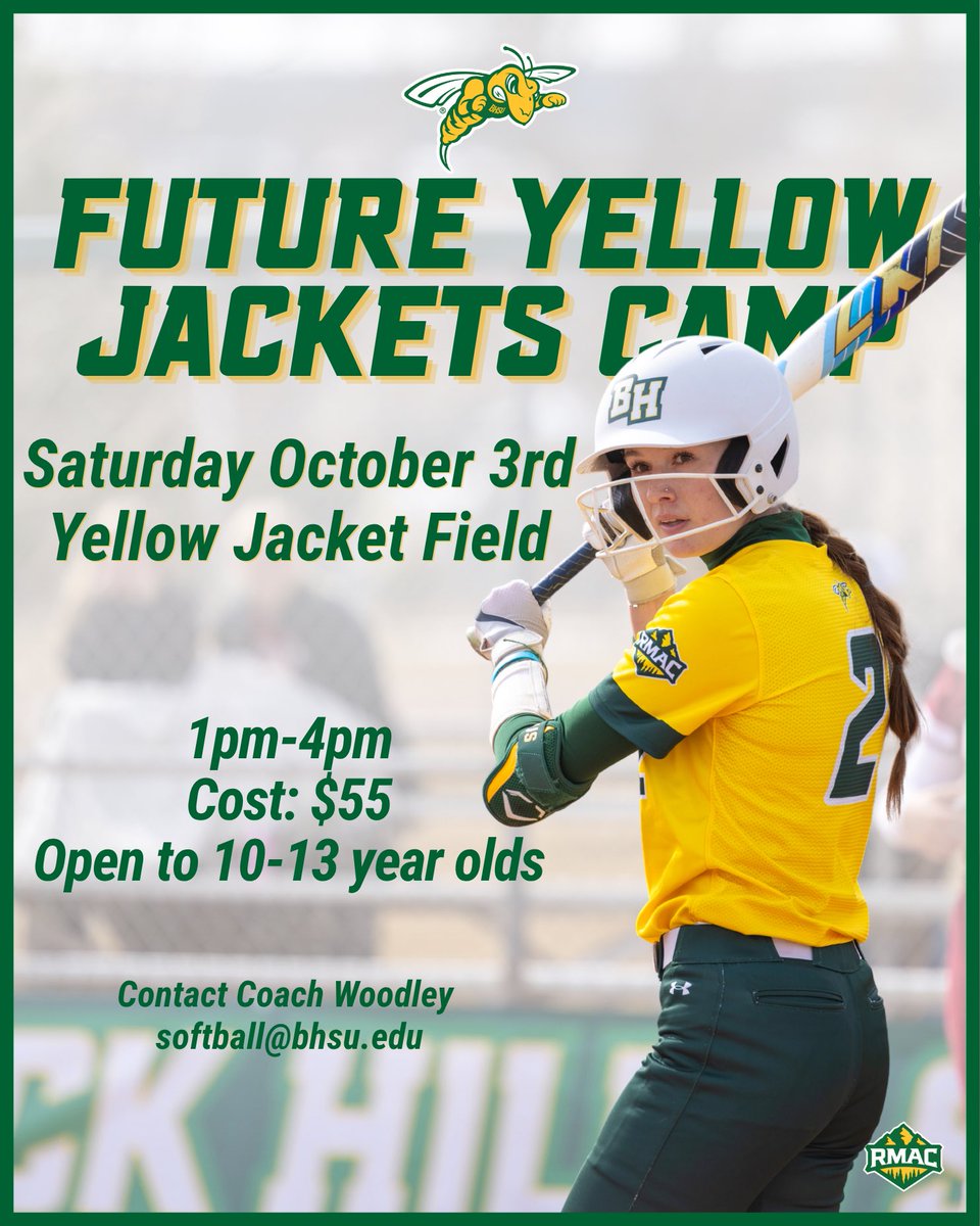 BHSUSB's tweet photo. Calling all young softball players! 🔰🐝

Come spend some time with our team and learn new skills, grow confidence, compete and have fun! 

🔗: https://t.co/VIR1Dn2XLG https://t.co/CPdwVQVhKU