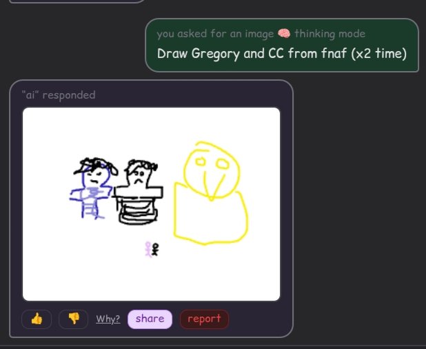 Lux_Beau's tweet photo. LOVE THIS WEBSITE 💖✨ 
Had to ask someone to draw the babies 💙🖤 
(I'm not sure what the other stuff is tho)

"Your AI Slop Bores Me" it's a site where u can send a prompt to an "AI" (actually a hooman). Can play as human or AI. Or both simultaneously!! It's so random i love it https://t.co/N3IZpiA4D3