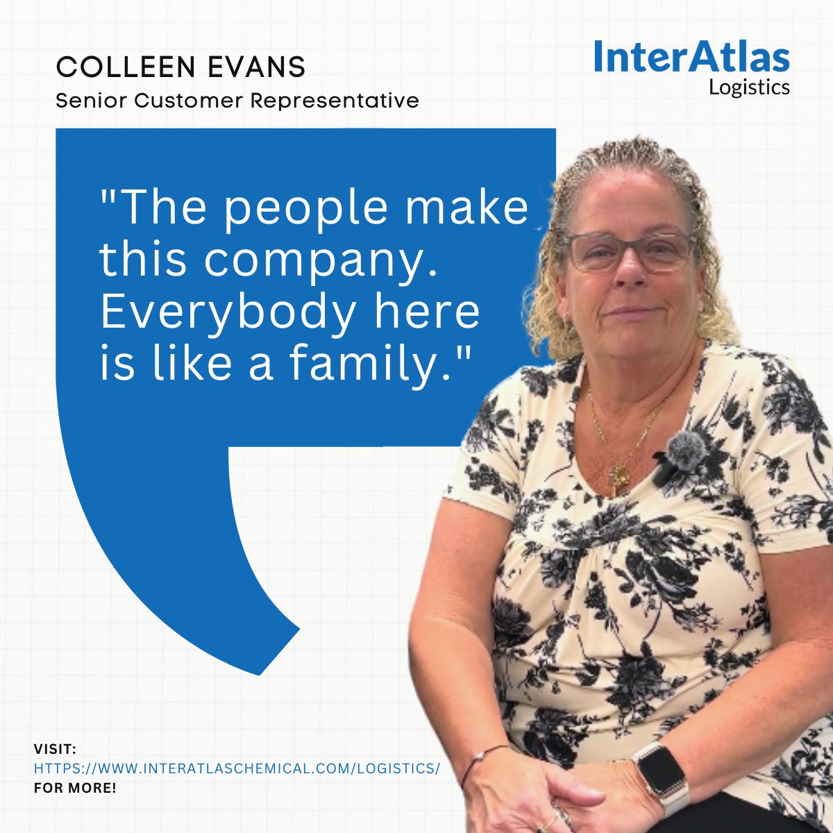 InterAtlasLog's tweet photo. 👋MTTM: Colleen Evans, Senior Customer Service Representative

She entered logistics with no prior experience. More than 30 years later, she's still helping customers and keeping operations moving at InterAtlas.

Stay open to new opportunities, you never know where they may lead! https://t.co/NKkAfRbKAO