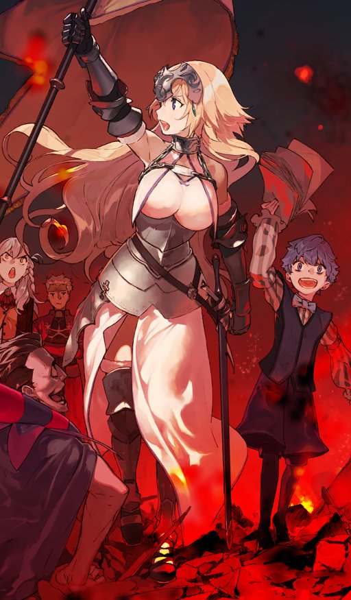 KhaosForce03's tweet photo. Alguien debería hacer una versión de este Craft Essence haciendola más fiel a la original al hacer que Jeanne muestre las tetas https://t.co/5ZH2adCUlN