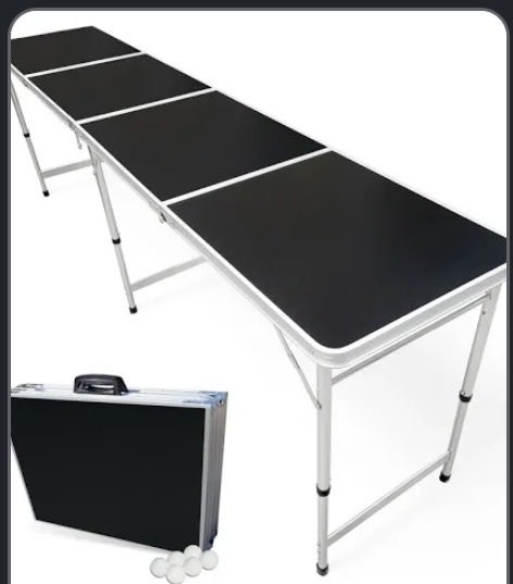 ForeverChris21's tweet photo. @Algar1233 So technically that’s not a beer pong table. It’s just outdoor folding table. The game “beer pong” can be played indoors or outside and yes the table can be inside or outside. But that kind of table is usually used for outdoor activities. https://t.co/QaCGzUzBVC