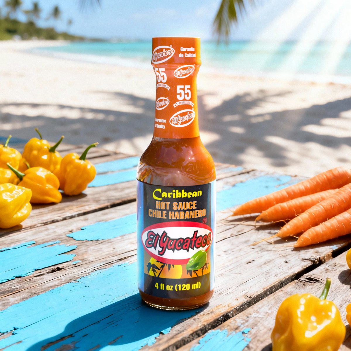 ElYucateco's tweet photo. Here's a quick tip on how to start your week out right:

Be on the beach eating delicious foods with our El Yucateco® Caribbean Hot Sauce, full of habanero and carrot goodness!

We hope this tip helps. 😎 

#ElYucateco #HotSauce #KingOfFlavor https://t.co/2noGrtWrEk