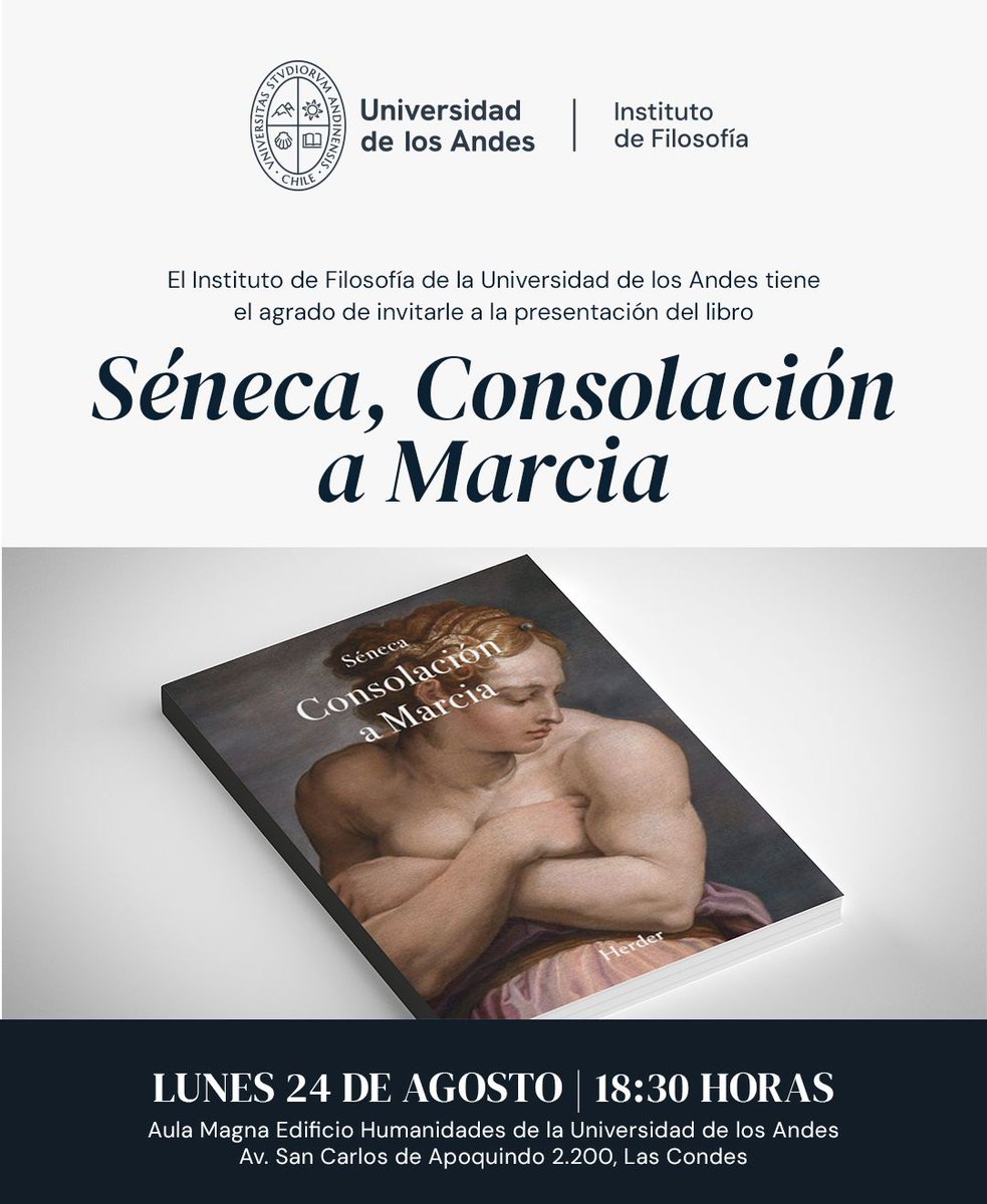 SvenssonManfred's tweet photo. Una nueva traducción del colega Patricio Domínguez: Consolación a Marcia, de Séneca. Alejandra Carrasco y Sofia Lombardi lo presentarán el próximo lunes a las 18.30. Cordialmente invitados todos quienes quieran sumarse. https://t.co/9PNwzzjrYJ