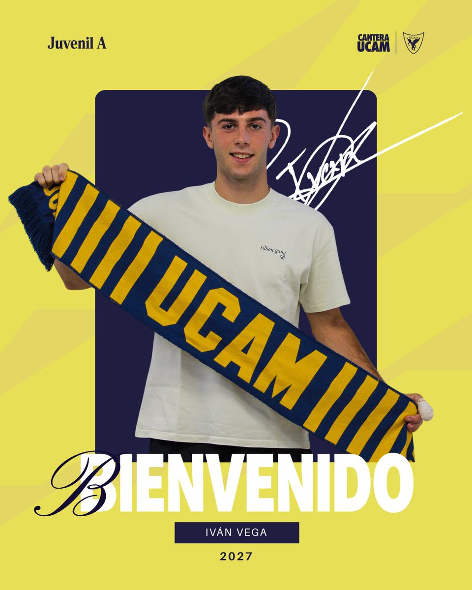 ucamcf_academy's tweet photo. ✍🏼 𝐎𝐅𝐈𝐂𝐈𝐀𝐋 | Iván Vega, un todoterreno para el centro del campo del Juvenil A.

El mediocentro sevillano llega tras disputar 33 encuentros entre División de Honor y Copa del Rey con el @CDMosquito1973.

📰 https://t.co/qZ6SBk2ACC

#BienvenidoIvánVega | #CanteraUCAM https://t.co/ZrcnYpEpQl