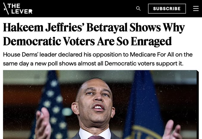 YourAnonNews's tweet photo. Seriously, fuck this guy. Give him to MAGA. He's not for the people. @RepJeffries needs to be removed from the democratic party. https://t.co/sb4rngqBIy