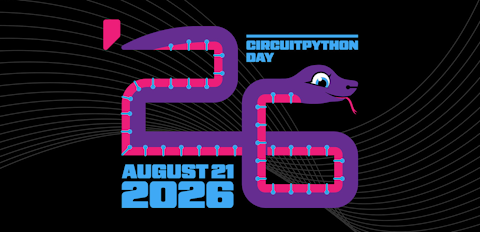 adafruit's tweet photo. CircuitPython Day is this Friday August 21, 2026 (latest schedule)
#CircuitPythonDay2026

https://t.co/kXWkEqz8pv https://t.co/cub7sIIIlX