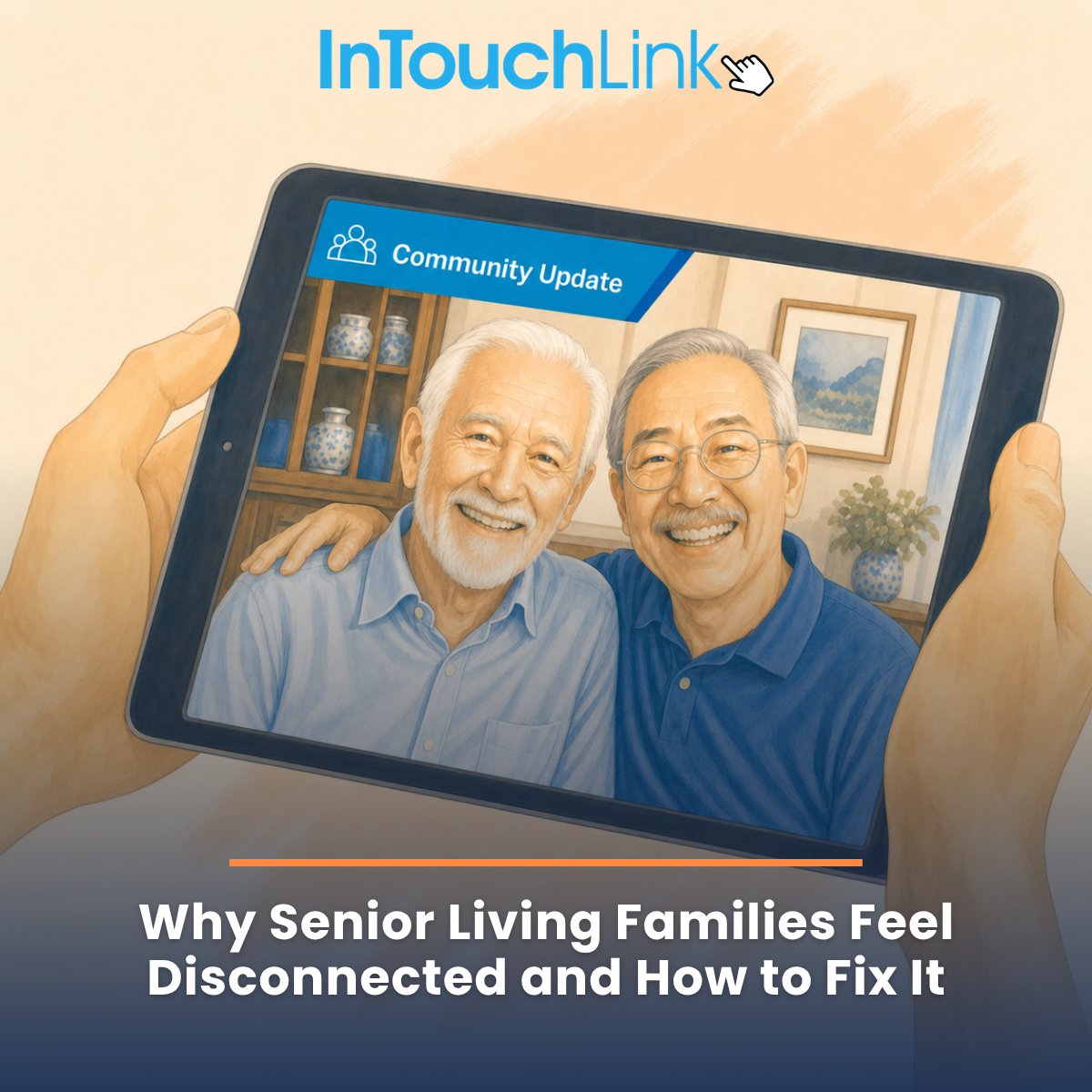 InTouchLink's tweet photo. Families do not need constant contact. They need visibility.

68% report feeling disconnected from a loved one's daily life. Here is how communities are closing that gap.

https://t.co/QVZyyYBj5A

#SeniorLiving #FamilyEngagement #SeniorLivingTech https://t.co/y8Kr4g8Pew