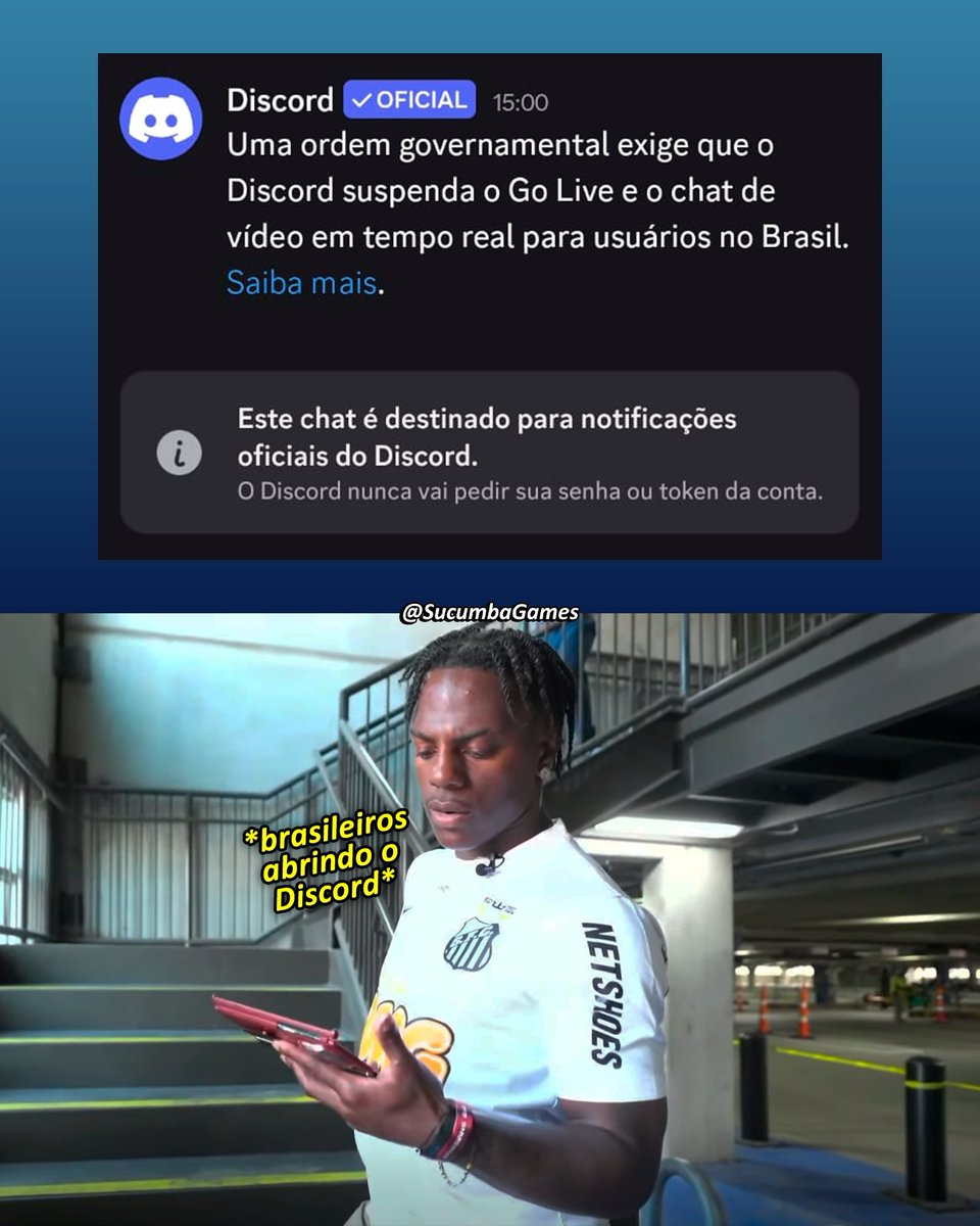 SucumbaGames's tweet photo. Discord anuncia suspensão do Go Live e chamadas de vídeo no Brasil

Em seu comunicado, o Discord diz reconhecer que está cumprindo uma ordem da Autoridade Nacional de Proteção de Dados (ANPD) que determina a suspensão dos recursos de compartilhamento de tela e chamadas de vídeo para usuários no Brasil.

A empresa afirmou que está trabalhando para restabelecer os recursos o mais rápido possível e que a medida ocorre após um caso envolvendo a morte de uma adolescente, relacionado a uma campanha coordenada de violência extrema em múltiplas plataformas.

O Discord também destacou a importância desses recursos para a comunidade brasileira e afirmou que continua colaborando com as autoridades no caso.