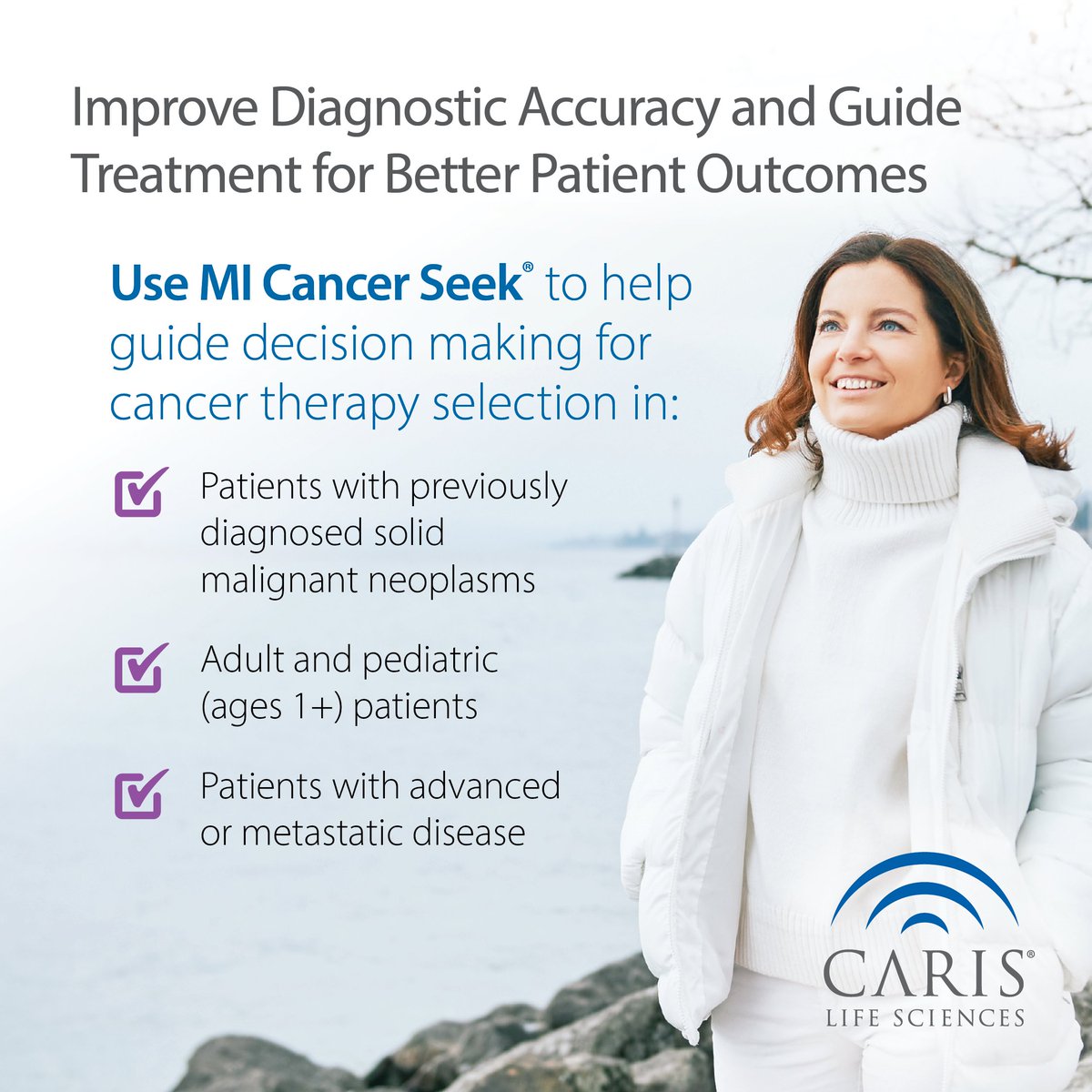 carisls's tweet photo. MI Cancer Seek® provides profiling of solid tumors using both Whole Exome Sequencing (WES) and Whole Transcriptome Sequencing (WTS) technologies. FDA-approved for both adult and pediatric patients (ages 1+). Learn more &amp; view important product info: https://t.co/NA6gt04Qb3 https://t.co/XyFIMGH9ro