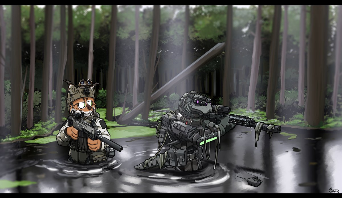 SciczBox's tweet photo. Swamp [Season 5 commission for @PhantasmScrawl]

#Furry #Digitalartwork #Furryartwork #digitalart #lynx https://t.co/S0aqFrsvSo