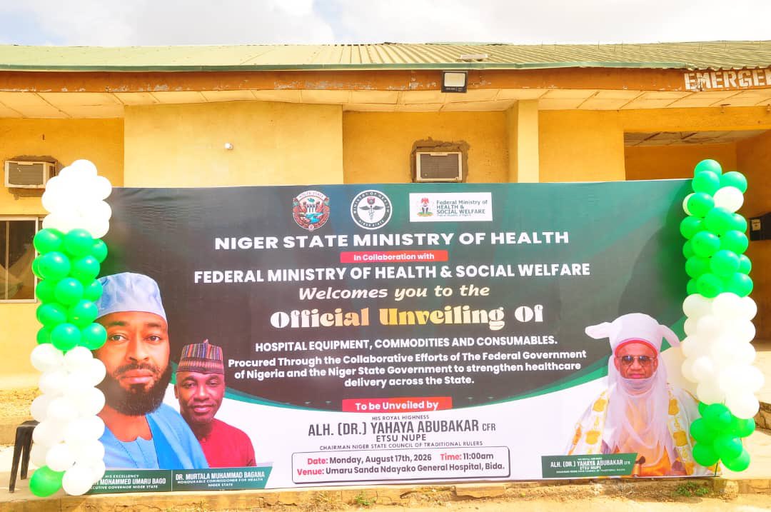MMBagana's tweet photo. Today marked a significant milestone in our journey to strengthen healthcare delivery in Niger State. As His Royal Highness, Alh. (Dr) Yahaya Abubakar CFR the Etsu Nupe, officially unveiled hospital equipment, drugs, and consumables worth over ₦100 million at the Etsu Umaru Sanda Ndayako General Hospital, Bida.

This vital intervention, made possible by the collaborative efforts of the Federal Government and Governor Mohammed Umaru Bago (@HonBago)'s administration, is about more than just equipment. It’s about strengthening Comprehensive Emergency Obstetric and Newborn Care (CEmONC) to save the lives of our mothers and newborns. 

While the financial worth is substantial, the true value lies in the lives to be saved and the quality of care that will be delivered. This investment ensures our healthcare workers have the tools they need to respond to emergencies effectively.

I thank His Royal Highness, the Etsu Nupe, for his unwavering support, and all our dedicated health workers and partners. The message is clear, under the New Niger Health Agenda, we are committed to better-equipped hospitals, empowered staff, and stronger emergency care for every citizen. 

#NigerWillTHRIVE