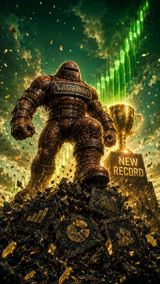 shibalunc's tweet photo. $JUGGERNAUT isn’t here to follow the market—it’s here to challenge every milestone in its path.

More holders. More volume. A stronger community. One unstoppable mission. 🔥

Could this become the next giant of Robinhood Chain? 👀🏆

#JUGGERNAUT #RobinhoodChain #MemeCoin #Crypto https://t.co/f8C7ilTbZ3