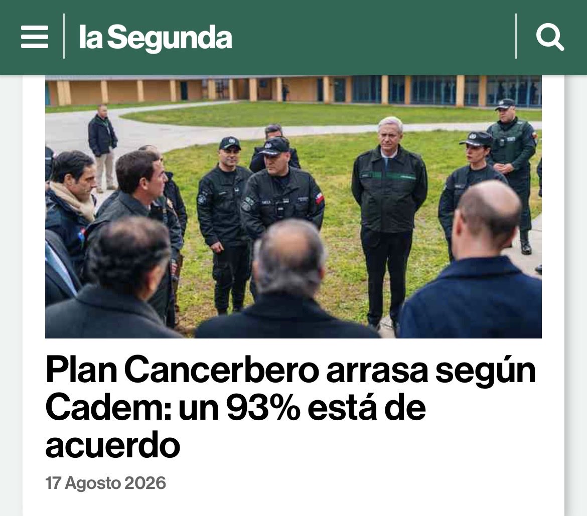 MarcoMorenoP's tweet photo. Cancerbero logra 93% de apoyo. Primero se miran las imágenes; después, los resultados. La comunicación performativa del Estado genera respaldo y expectativas. Pero la sostenibilidad política de la ACOT se jugará en la distancia entre lo que se muestra y lo que cambia. https://t.co/oTMDRmUW32