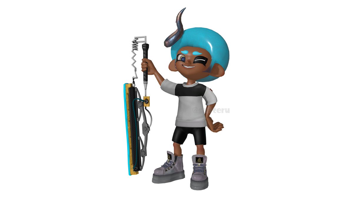 sa9teru's tweet photo. #1「ドライブワイパーポーズ」

#Splatoon3 #3DCG https://t.co/QrI8fzmuCm