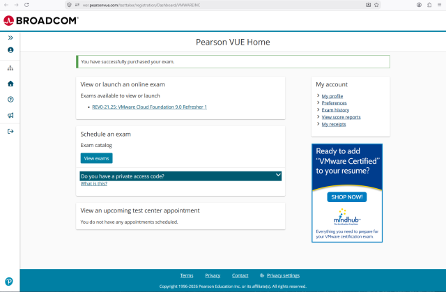 vExpert's tweet photo. Scheduling for VMware Cloud Foundation 9.0 Refresher Exam to renew VMUG Advantage Licenses | #vExpert Abbed Sedkaoui, #vcf #vexpert #vmug #vcp #homelab https://t.co/wNA9yfZw0T https://t.co/TQuwMqSiCL